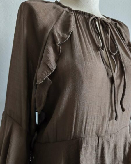 Robe voile marron taille 36-38 neuve avec étiquette