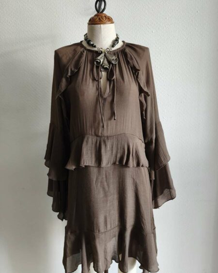 Robe voile marron taille 36-38 neuve avec étiquette