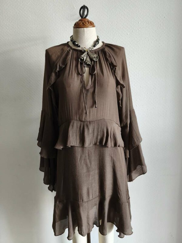 Robe voile marron taille 36-38 neuve avec étiquette