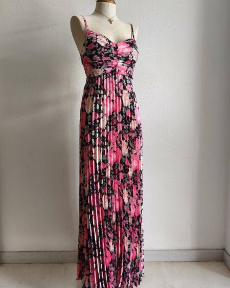 Robe longue plissée fleurie LM Lulu taille 36-38