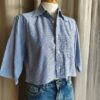 Chemise upcyclée carreaux bleu marine dos ouvert