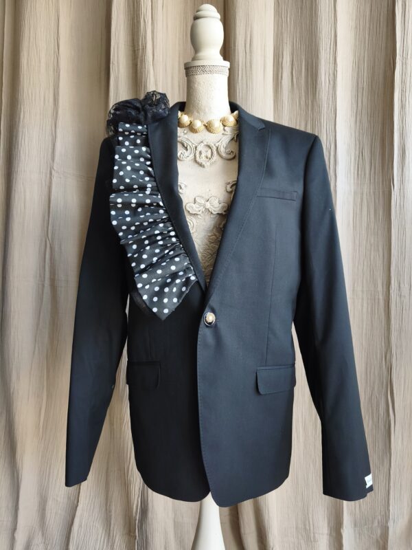 Veste upcyclée couture Rose & Marie – Taille 42 / 44 – Pièce unique Veste upcyclée Rose & Marie