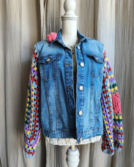 veste jeans et crochet
