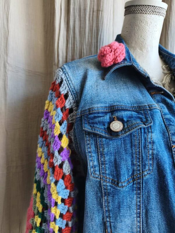 veste jeans et crochet