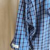 Chemise upcyclée carreaux bleu