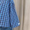 Chemise upcyclée carreaux bleu