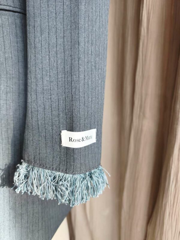 Blazer long gris upcyclé Rose & Marie