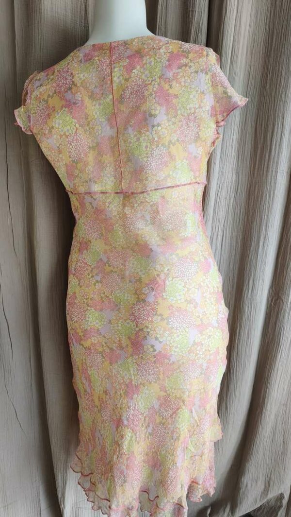 Robe mousseline de soie Gérard Pasquier – taille 46/48 – fleurie pastel – 29€