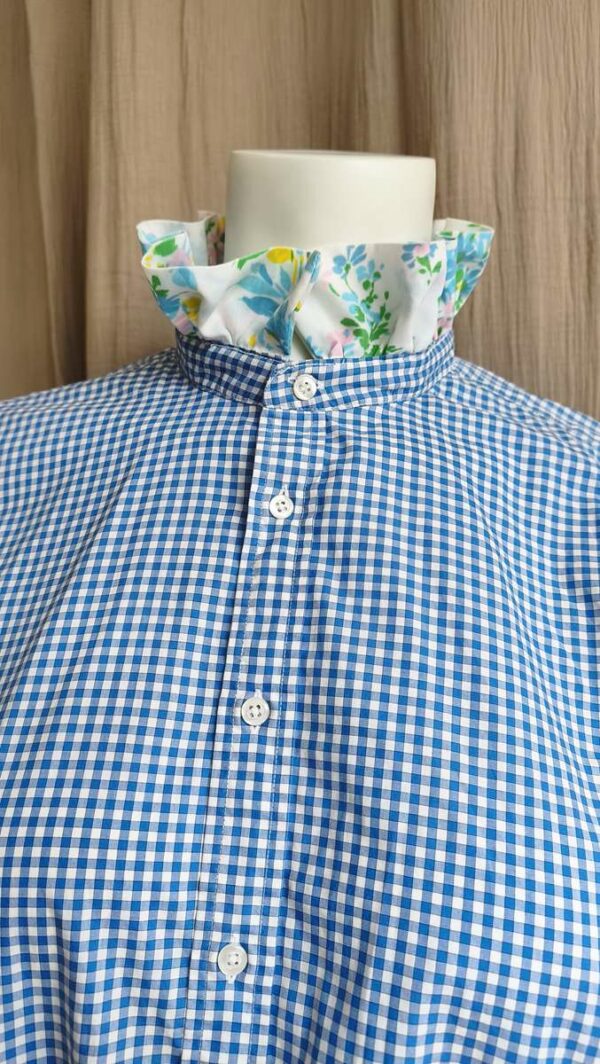 Chemise upcyclée collerette
