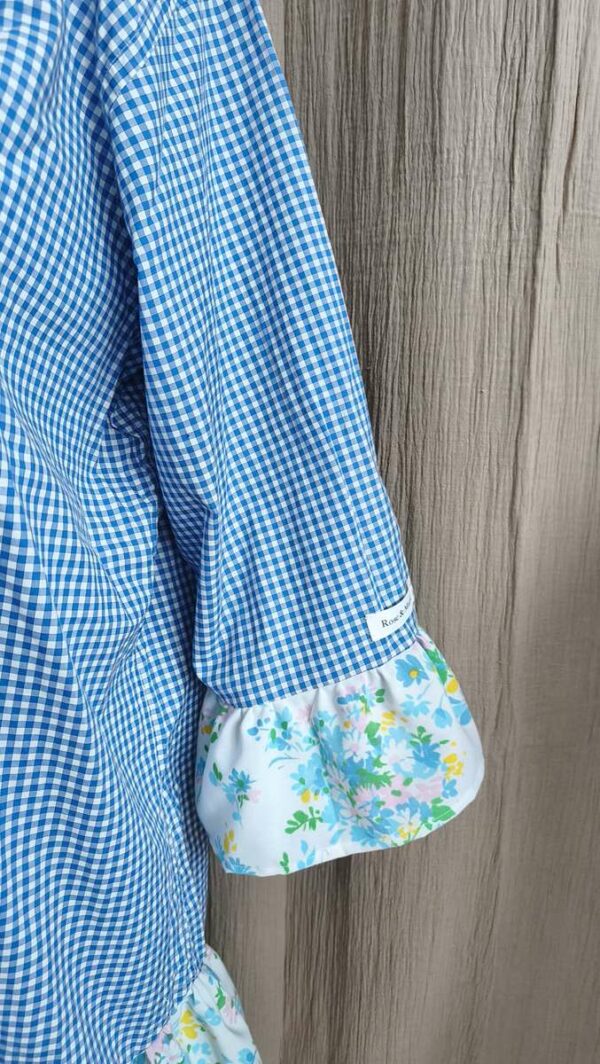 Chemise upcyclée collerette