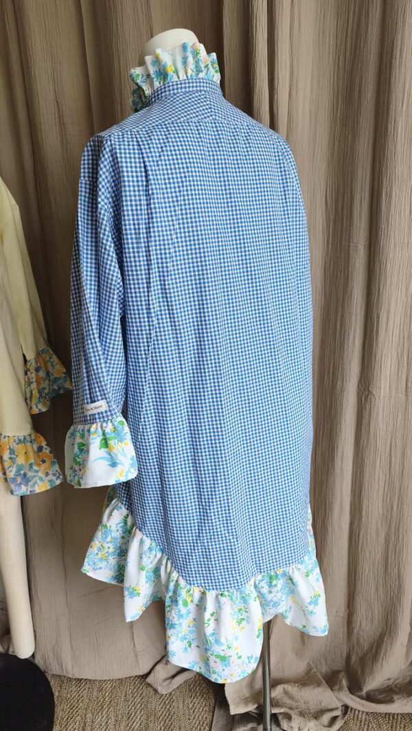 Chemise upcyclée collerette