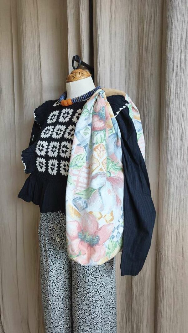 Sac porté main upcyclé Rose & Marie – Modèle unique