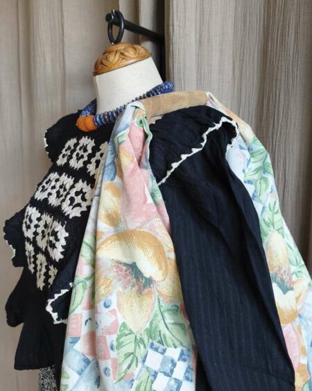 Sac porté main upcyclé Rose & Marie – Modèle unique