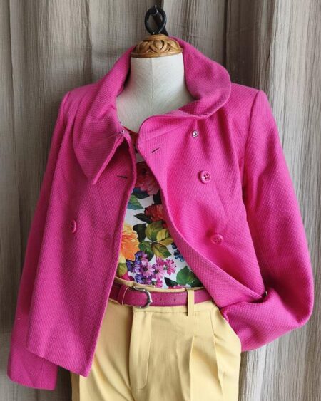 Veste 1.2.3 rose – 100% laine – taille 34/36