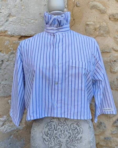 Chemise upcyclée collerette Rose & Marie