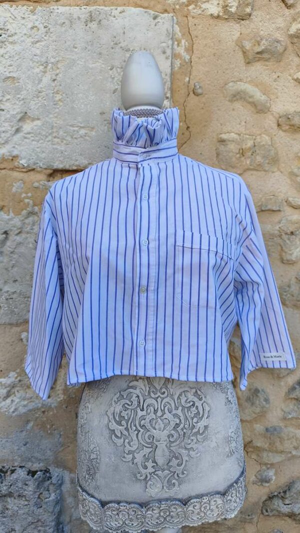 Chemise upcyclée collerette Rose & Marie