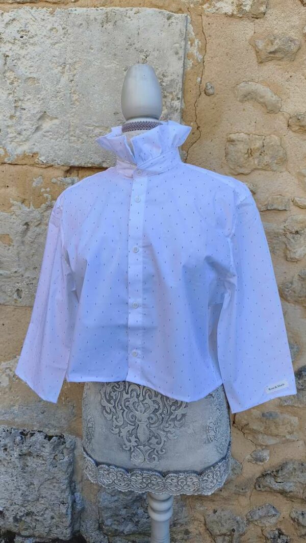 Chemise upcyclée collerette Rose & Marie