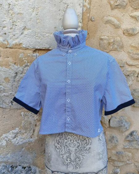 Chemise upcyclée collerette Rose & Marie