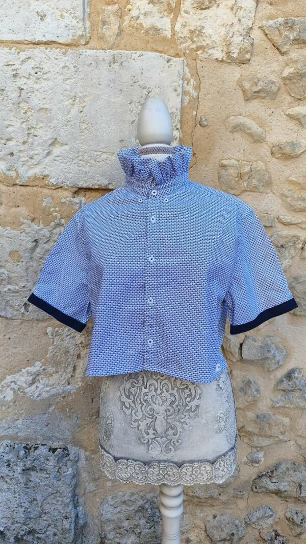 Chemise upcyclée collerette Rose & Marie