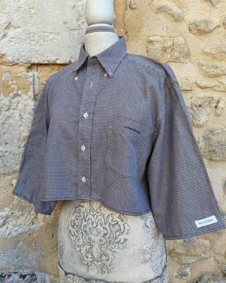 Chemise upcyclée collerette Rose & Marie