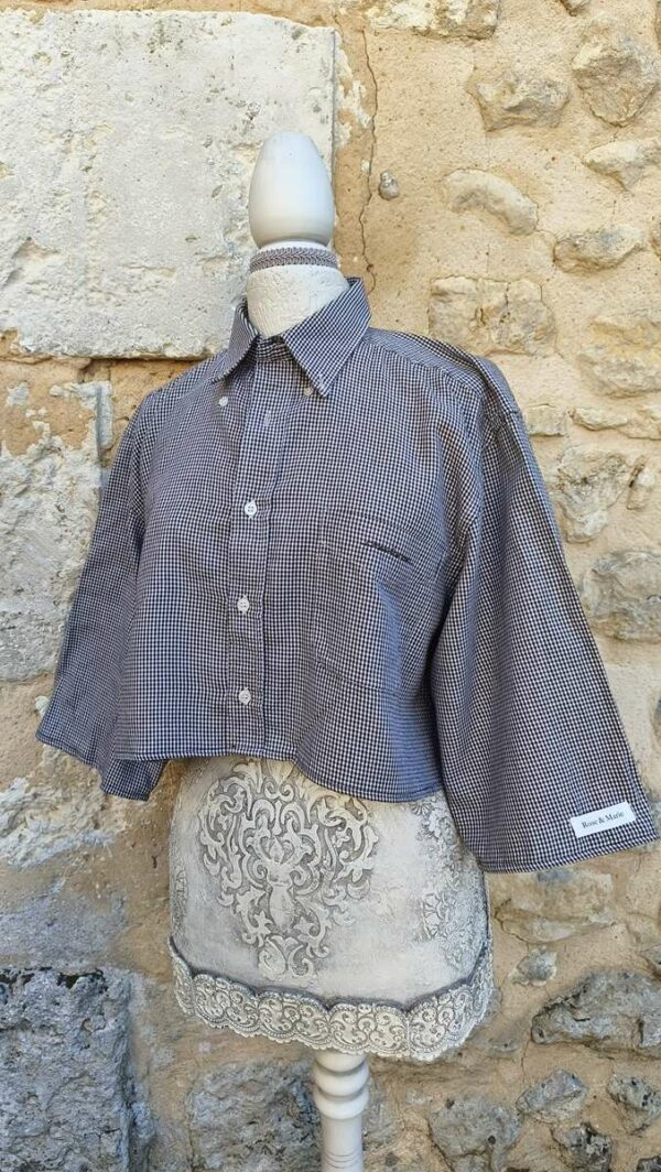 Chemise upcyclée collerette Rose & Marie