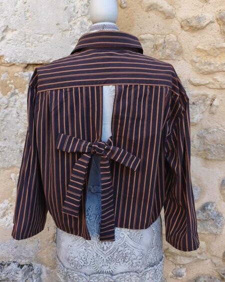 Chemise upcyclée collerette Rose & Marie