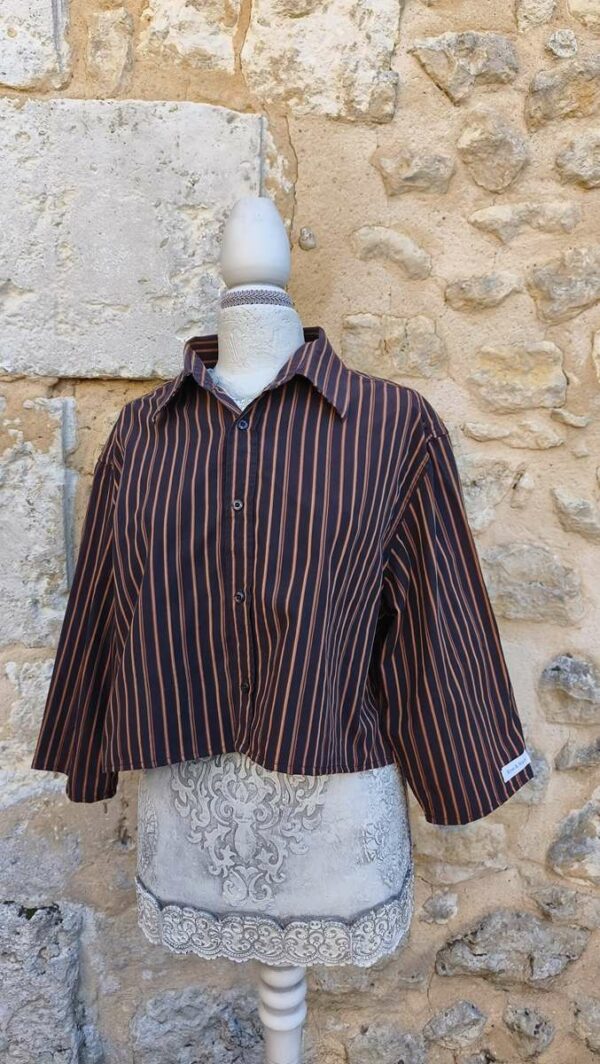 Chemise upcyclée collerette Rose & Marie