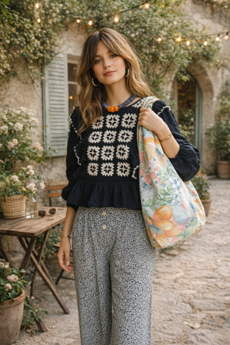 sac fleuri upcyclé