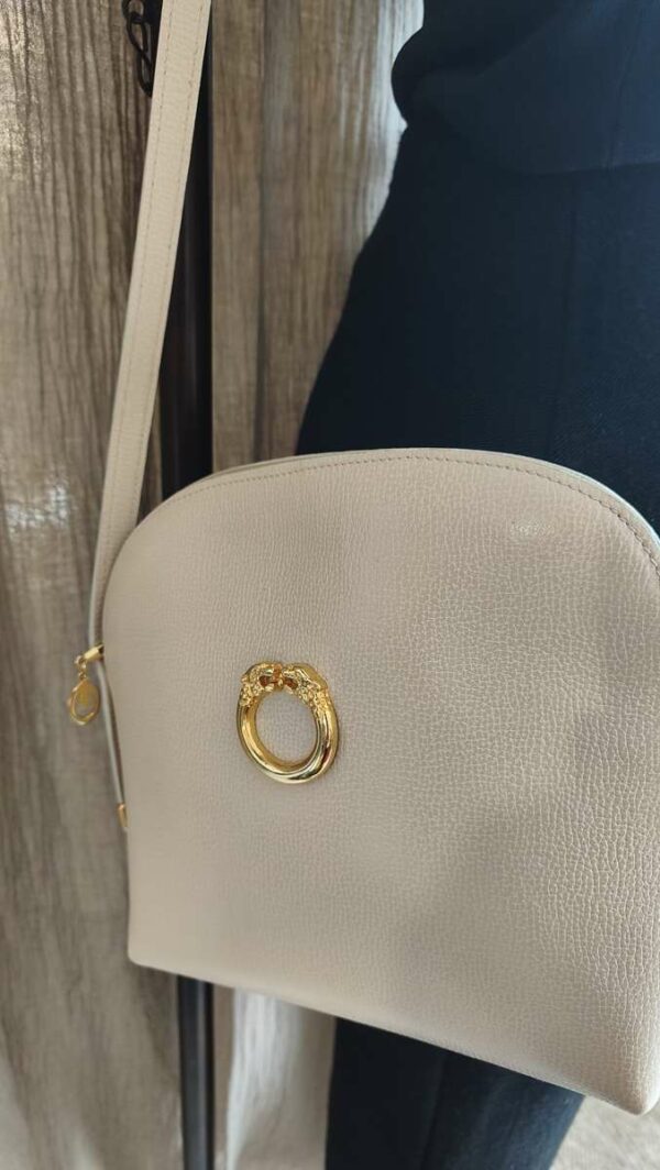 Sac à main cuir Sabatier vintage beige