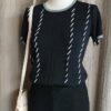 Top noir maille vintage