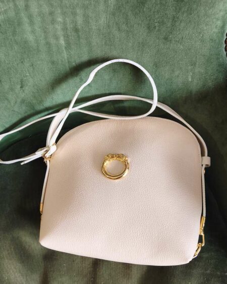 Sac à main cuir Sabatier vintage beige