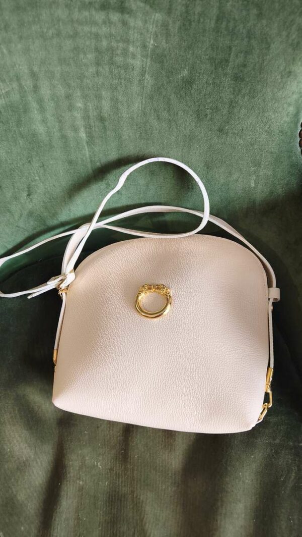 Sac à main cuir Sabatier vintage beige
