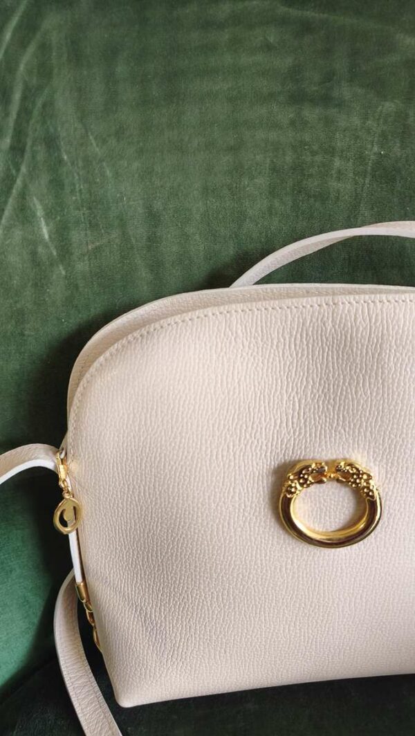 Sac à main cuir Sabatier vintage beige