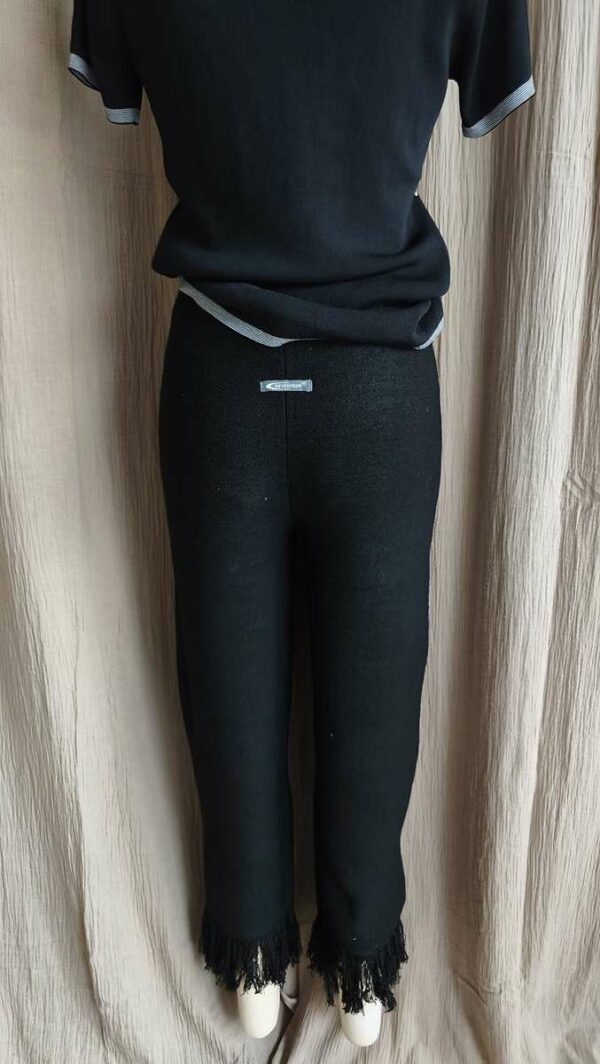Pantalon maille noir 7/8ème vintage