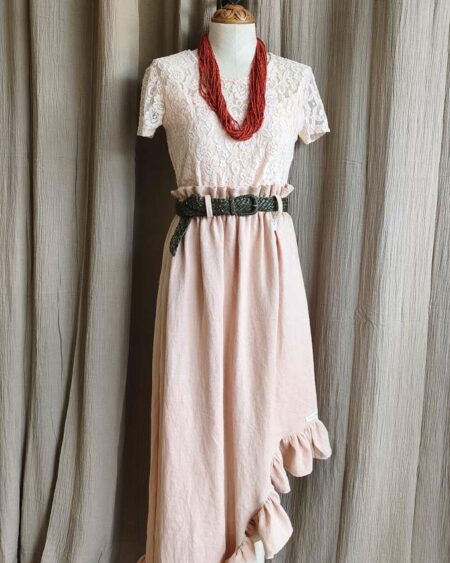 Jupe Rose & Marie création lin asymétrique