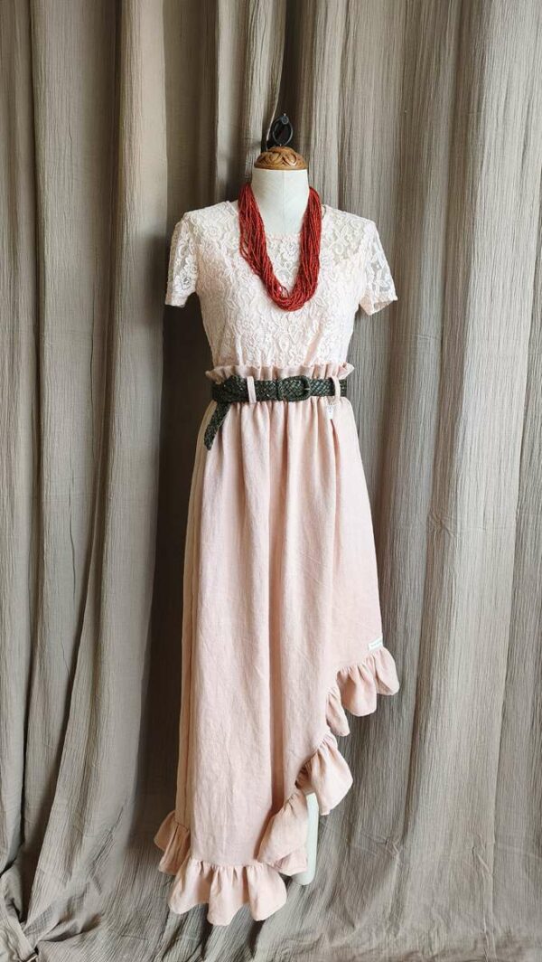 Jupe Rose & Marie création lin asymétrique