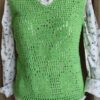 Top crochet vintage vert