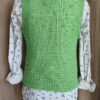 Top crochet vintage vert