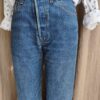Jean Levi’s 501 upcyclé Rose & Marie – T36 – pièce unique