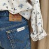 Jean Levi’s 501 upcyclé Rose & Marie – T36 – pièce unique