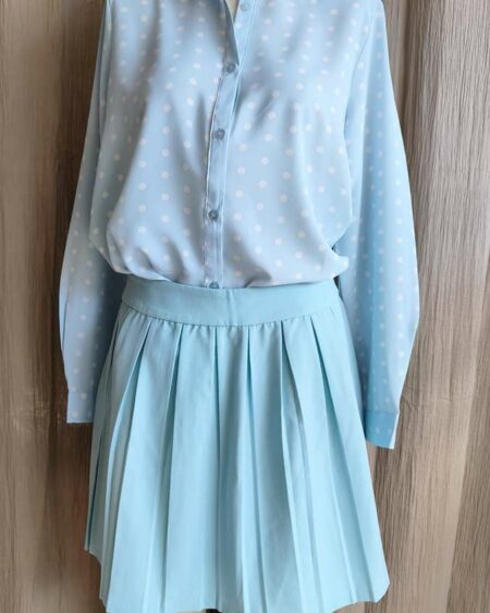 Jupe bleu ciel plissée Pinky – T40
