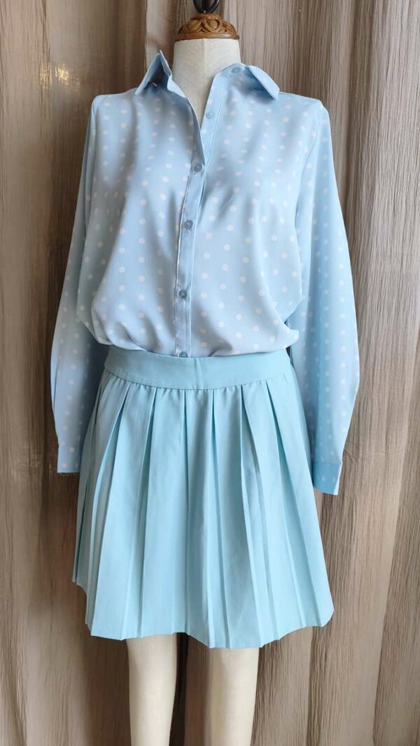 Jupe bleu ciel plissée Pinky – T40