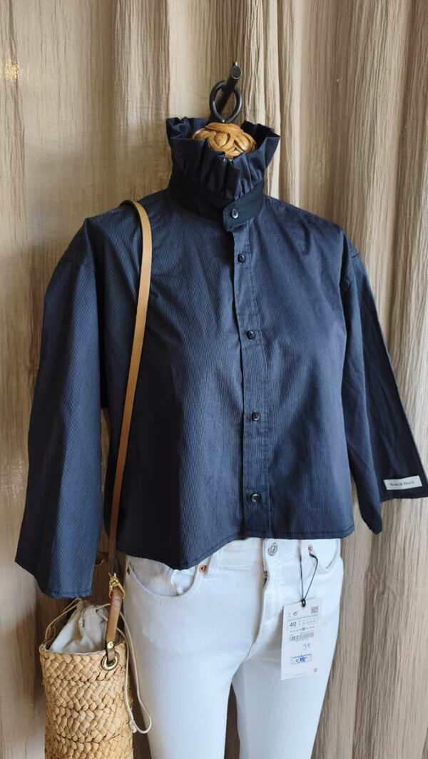 Chemise upcyclée collerette Rose & Marie