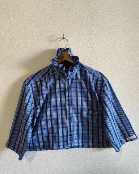 Chemise collerette Rose & Marie – carreaux bleus – T42