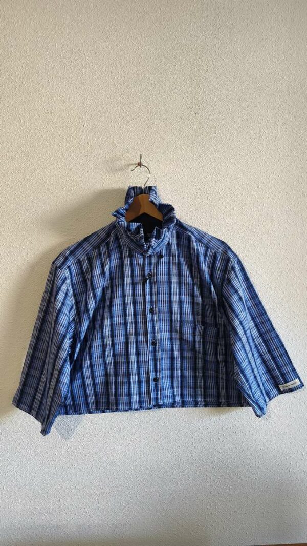Chemise collerette Rose & Marie – carreaux bleus – T42