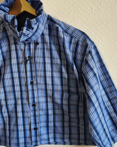 Chemise collerette Rose & Marie – carreaux bleus – T42