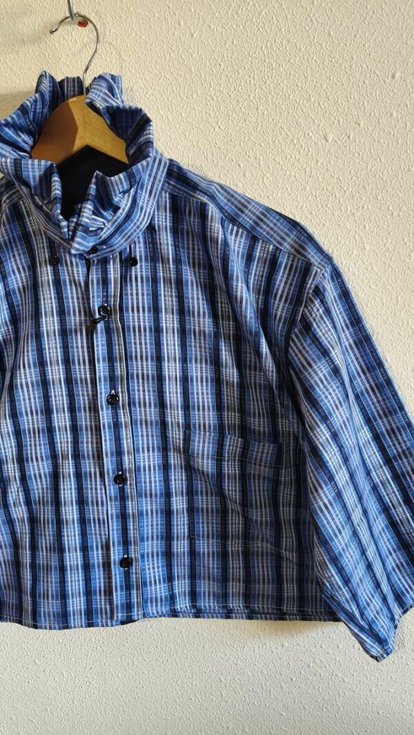 Chemise collerette Rose & Marie – carreaux bleus – T42