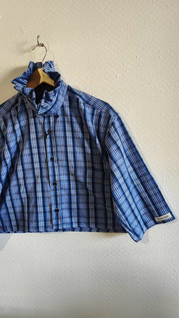 Chemise collerette Rose & Marie – carreaux bleus – T42