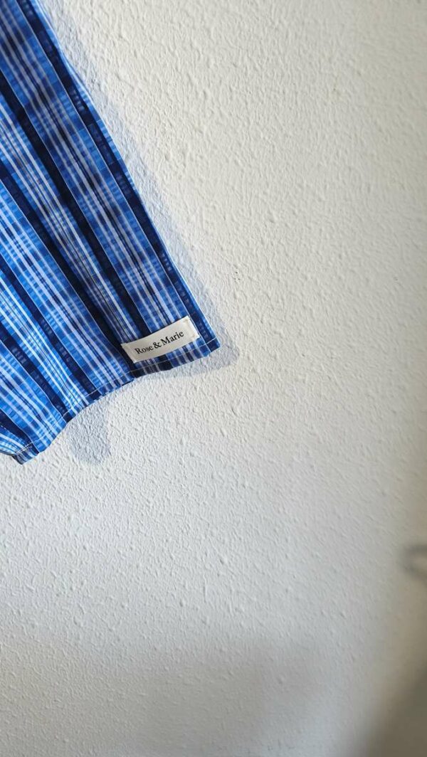 Chemise collerette Rose & Marie – carreaux bleus – T42