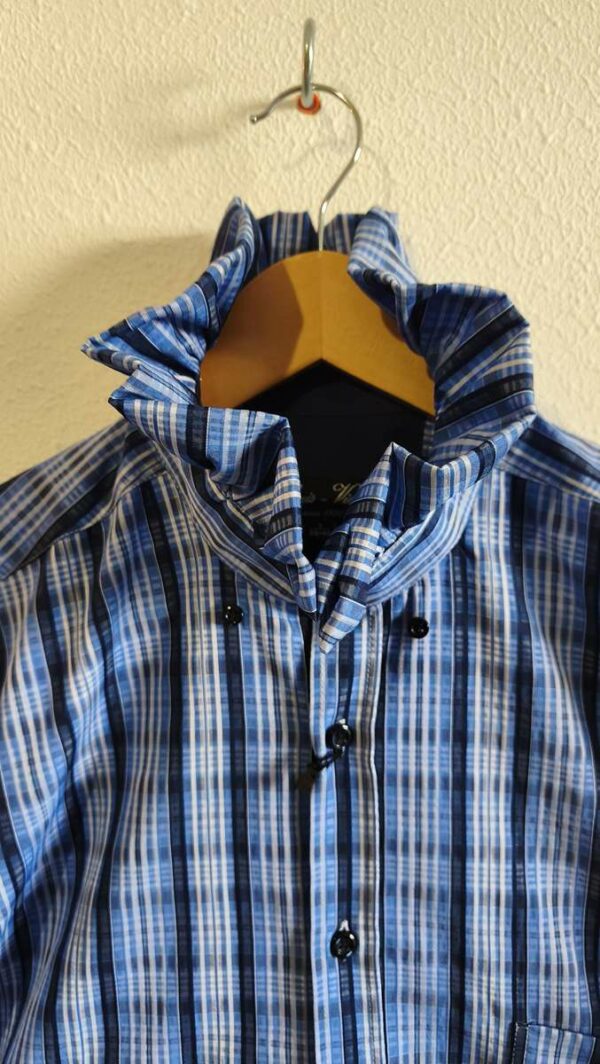 Chemise collerette Rose & Marie – carreaux bleus – T42